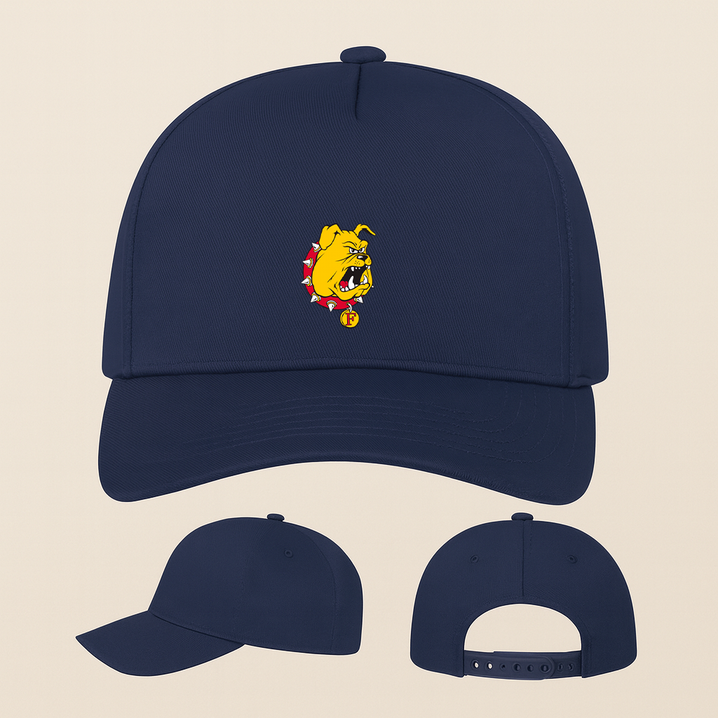 Ferris State Bulldogs Logo Five Panel Twill Snapback Cap