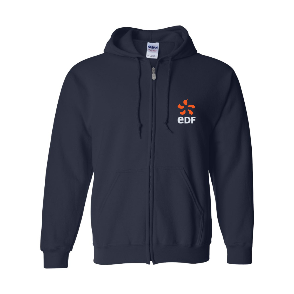 Men's Edf Gildan  Heavy Blend Full Zip Hooded Sweatshirt
