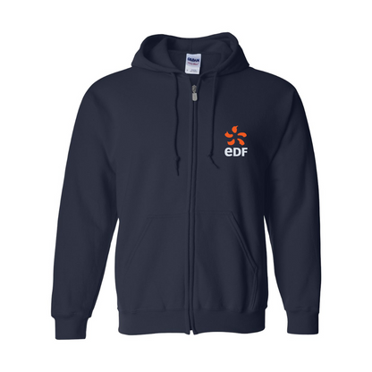 Men's Edf Gildan  Heavy Blend Full Zip Hooded Sweatshirt