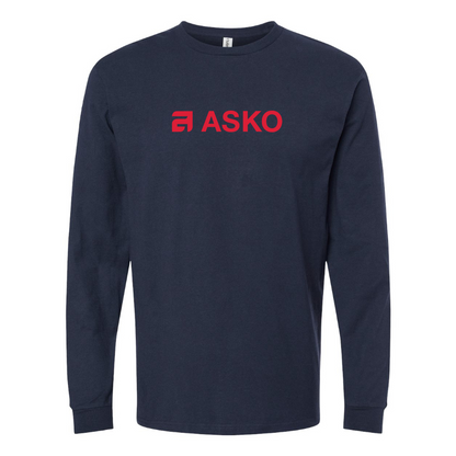 Men's Asko Logo Cotton Long Sleeve T-Shirt