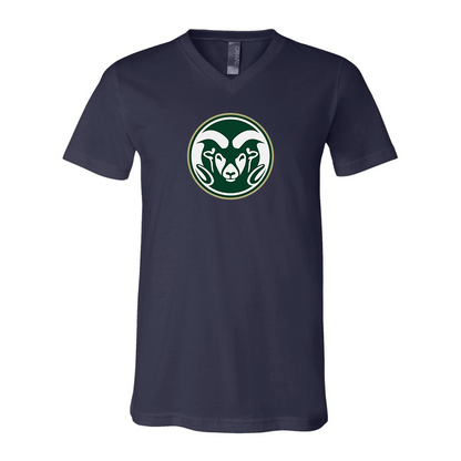Colorado State Rams BELLA  CANVAS - Jersey V-Neck T-Shirt