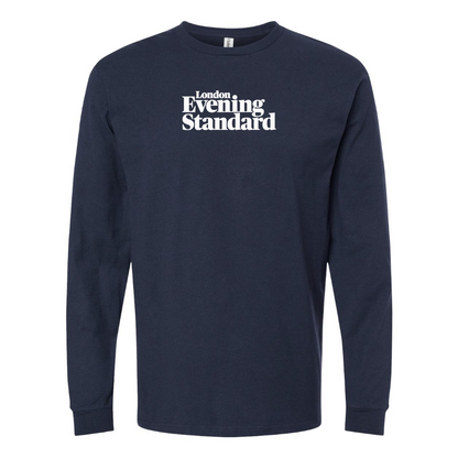 Men's London Evening Standard  Logo Cotton Long Sleeve T-Shirt