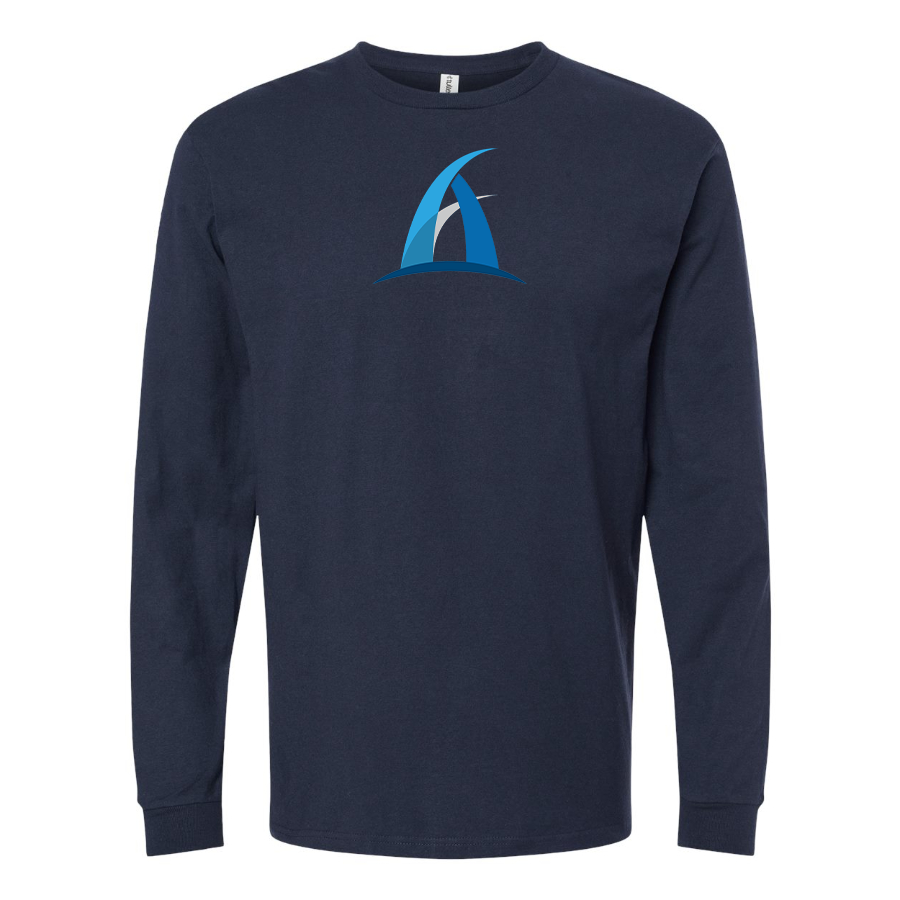 Men's Aspark Logo Cotton Long Sleeve T-Shirt