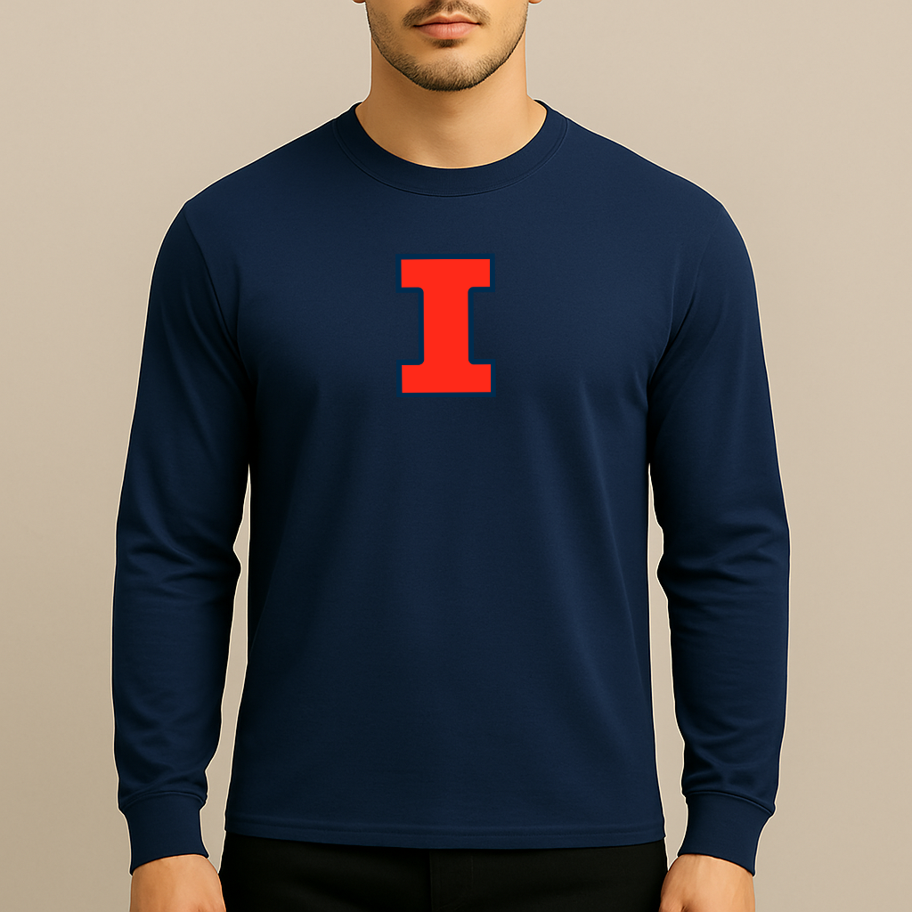 Men's Illinois Fighting Illini Logo Long Sleeve T-Shirt