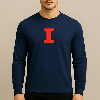 Men's Illinois Fighting Illini Logo Long Sleeve T-Shirt