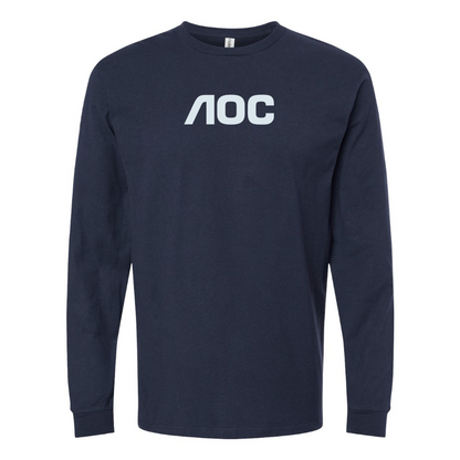 Men's AOC Logo Cotton Long Sleeve T-Shirt