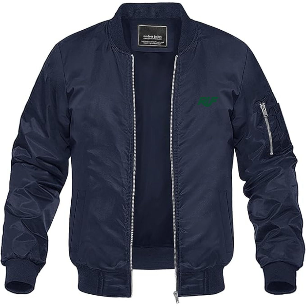 Men's RUF Logo Lightweight Bomber Jacket Windbreaker Softshell Varsity Jacket Coat