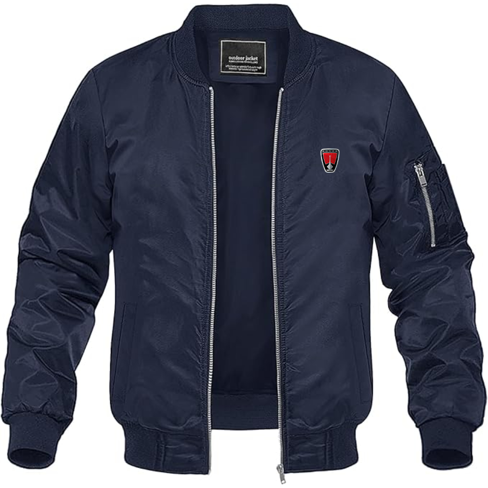 Men's Rover Logo Lightweight Bomber Jacket Windbreaker Softshell Varsity Jacket Coat