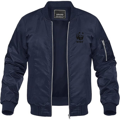 Men's WWF  Lightweight Bomber Jacket Windbreaker Softshell Varsity Jacket Coat