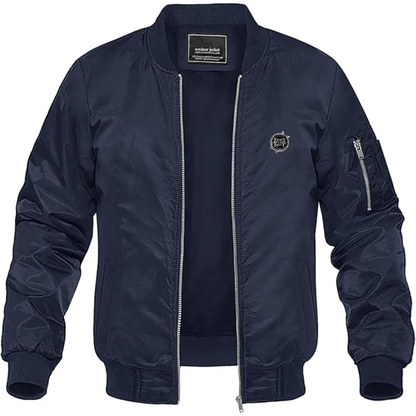 Men's When Rivers Meet Lightweight Bomber Jacket Windbreaker Softshell Varsity Jacket Coat
