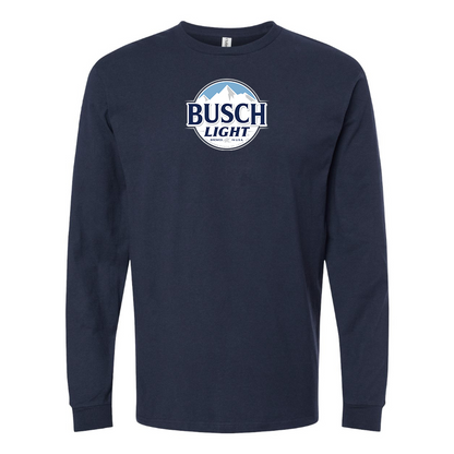 Men's Busch Light Logo Cotton Long Sleeve T-Shirt