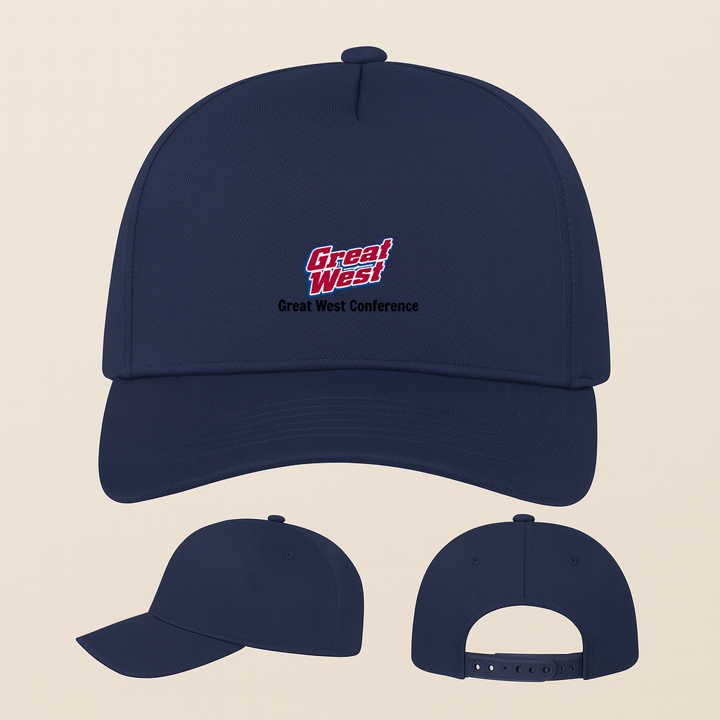 George Great West Conference Logo Five Panel Twill Snapback Cap