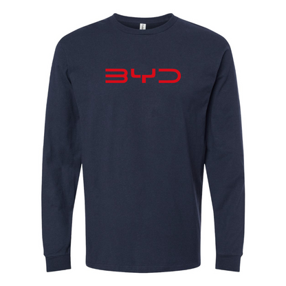Men's BYD Logo Cotton Long Sleeve T-Shirt
