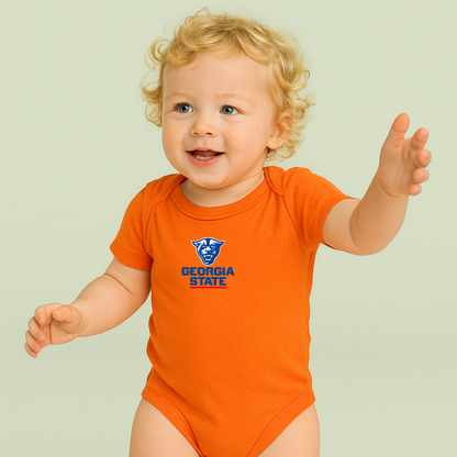 George Georgia State Panthers Logo Baby Romper Onesie