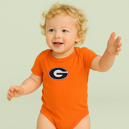 George Georgia Bulldogs Logo Baby Romper Onesie