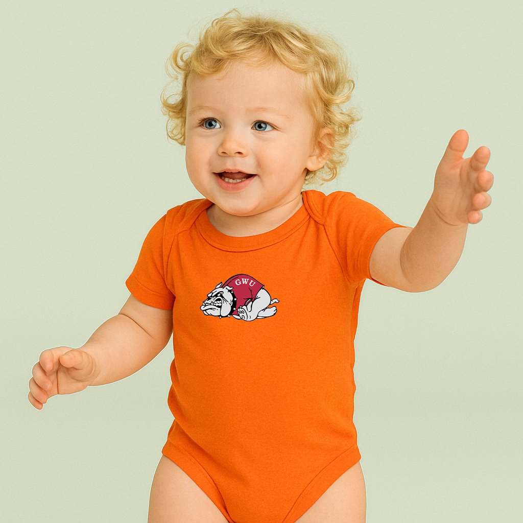 Gardner Webb Bulldogs Logo Baby Romper Onesie