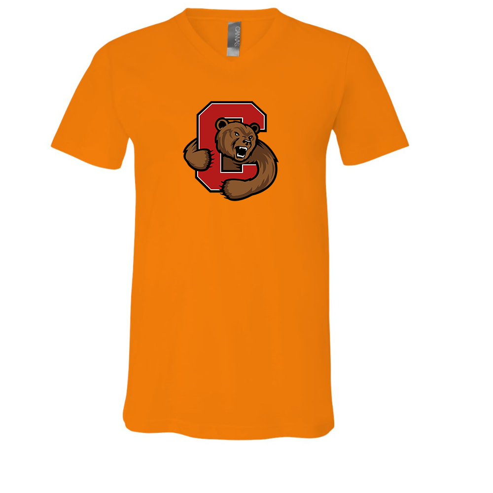 Cornell Big Red BELLA  CANVAS - Jersey V-Neck T-Shirt