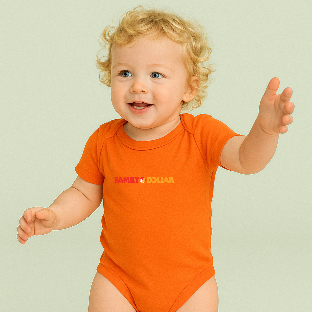 Family Dollar Logo Baby Romper Onesie
