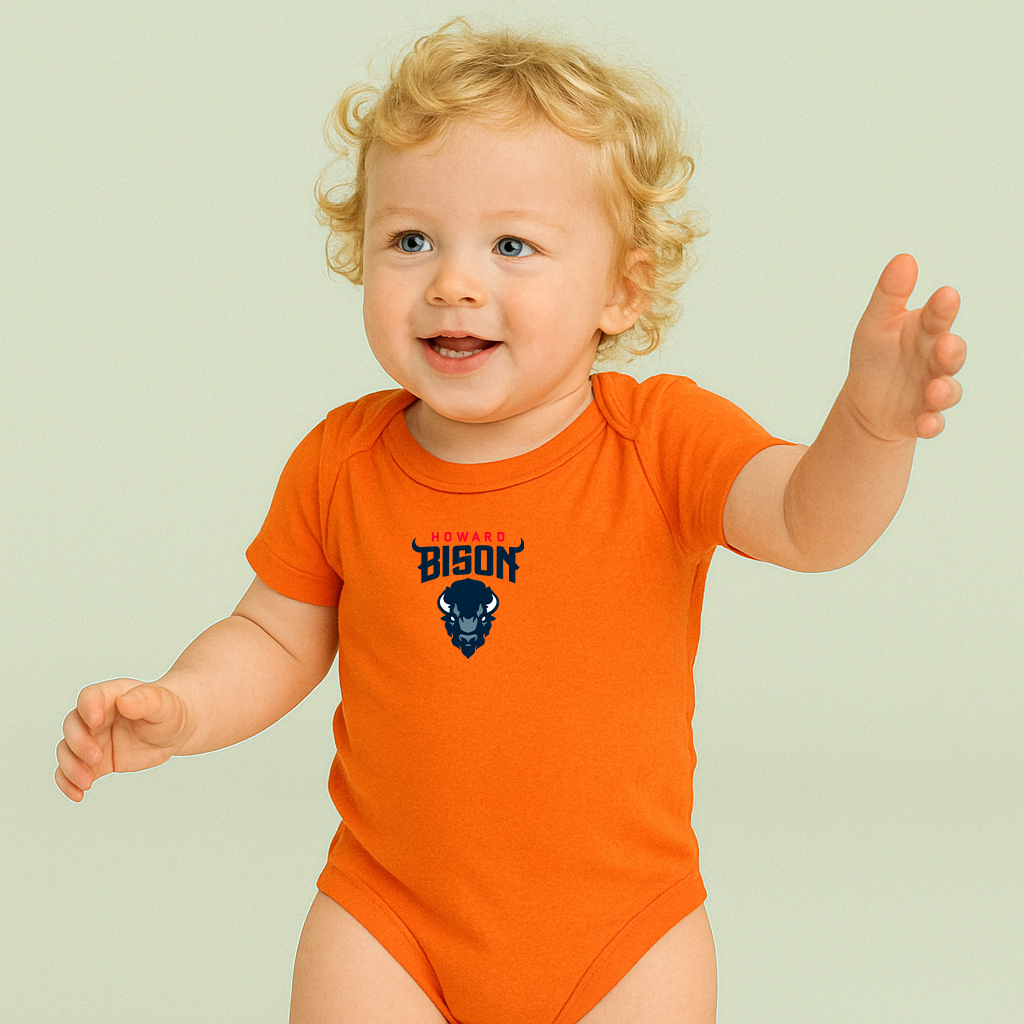 Howard Bison Logo Baby Romper Onesie