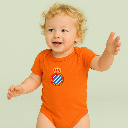 Espanyol Soccer Logo Baby Romper Onesie