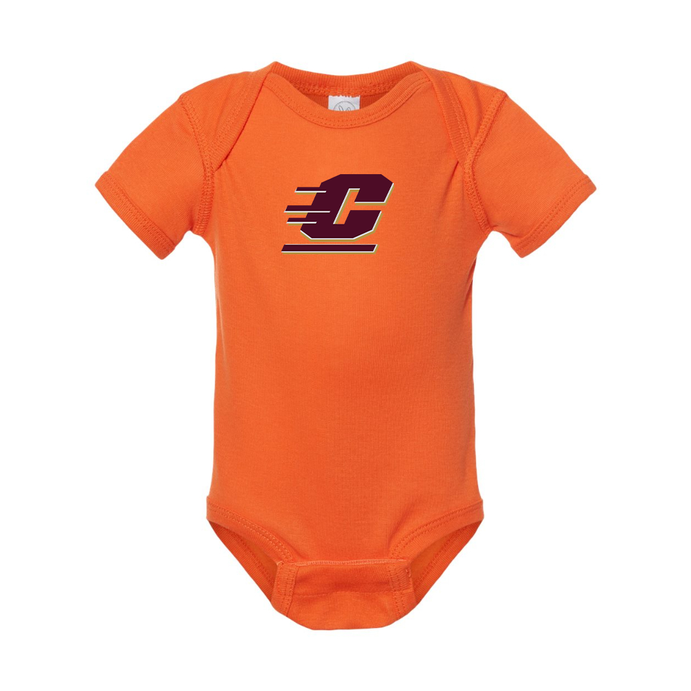 Central Michigan Chippewas  Rabbit Skins Infant Baby Rib Bodysuit