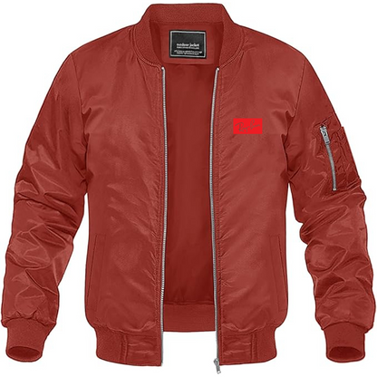 Men's Ray Ban Logo Lightweight Bomber Jacket Windbreaker Softshell Varsity Jacket Coat