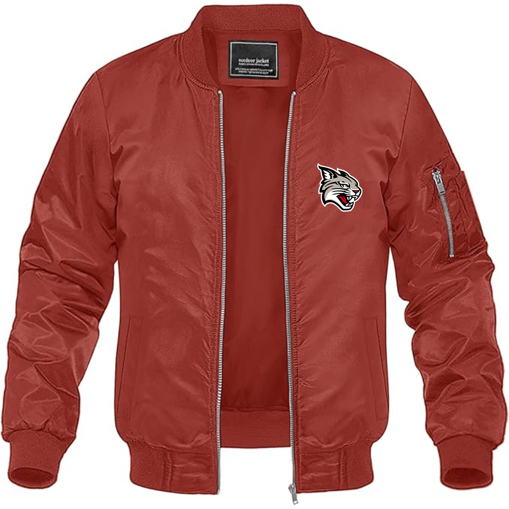 Men's Davidson Wildcats Lightweight Bomber Jacket Windbreaker Softshell Varsity Jacket Coat