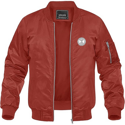 Men's 10x10 An Italian Theory Logo Lightweight Bomber Jacket Windbreaker Softshell Varsity Jacket Coat