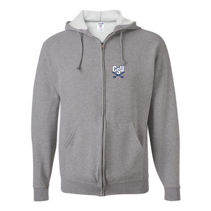 Men's  CSU Buccaneers  JERZEES NuBlend Full-Zip Hooded Sweatshirt