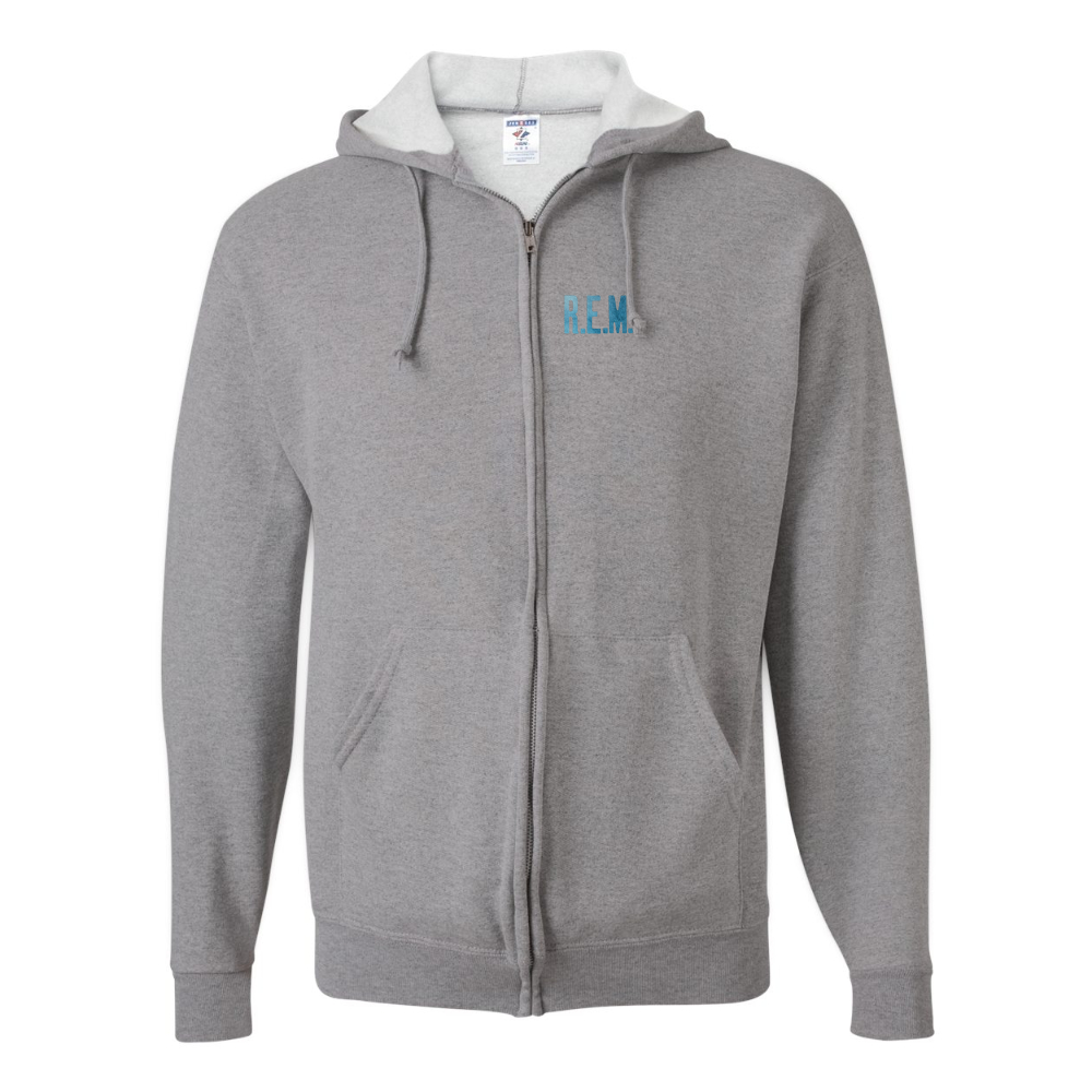 Men's R.E.M. Blue JERZEES NuBlend Full-Zip Hooded Sweatshirt