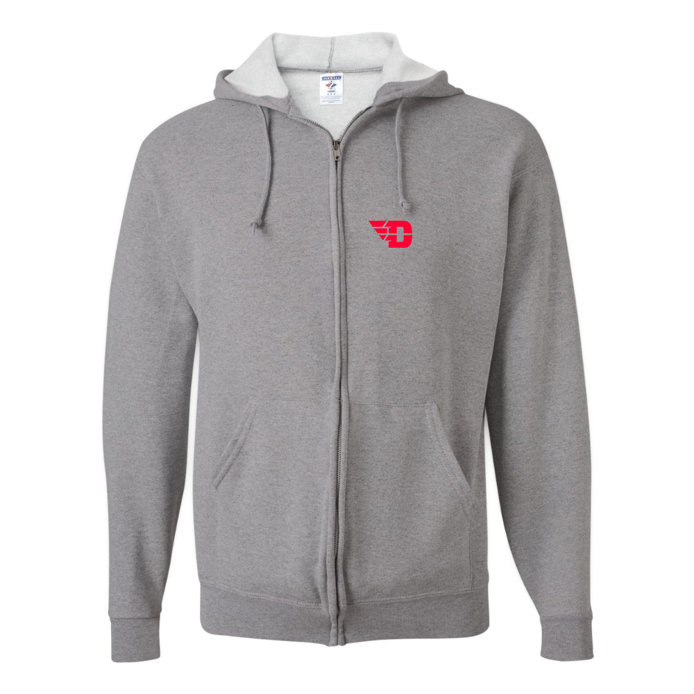 Men's Dayton Flyers JERZEES NuBlend Full-Zip Hooded Sweatshirt