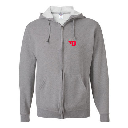 Men's Dayton Flyers JERZEES NuBlend Full-Zip Hooded Sweatshirt