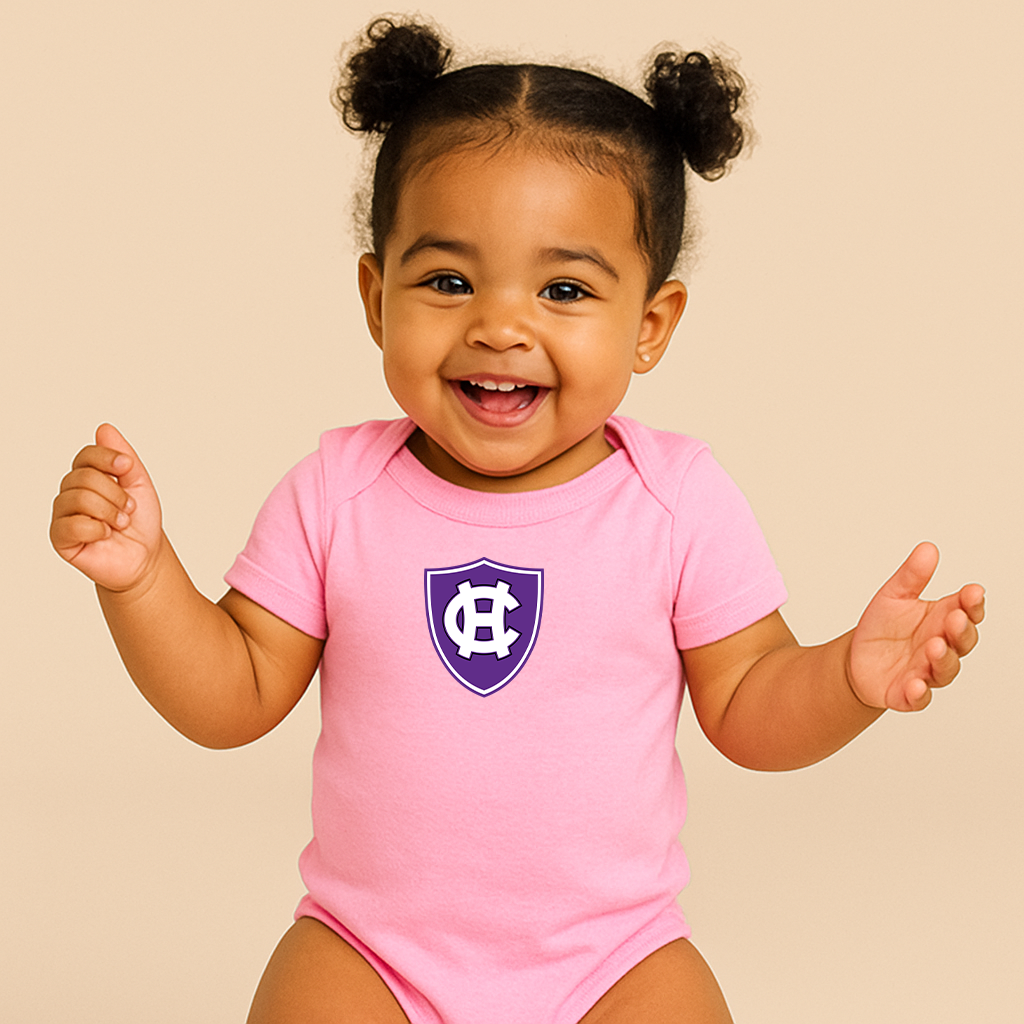 Holy Cross Crusaders Logo Baby Romper Onesie