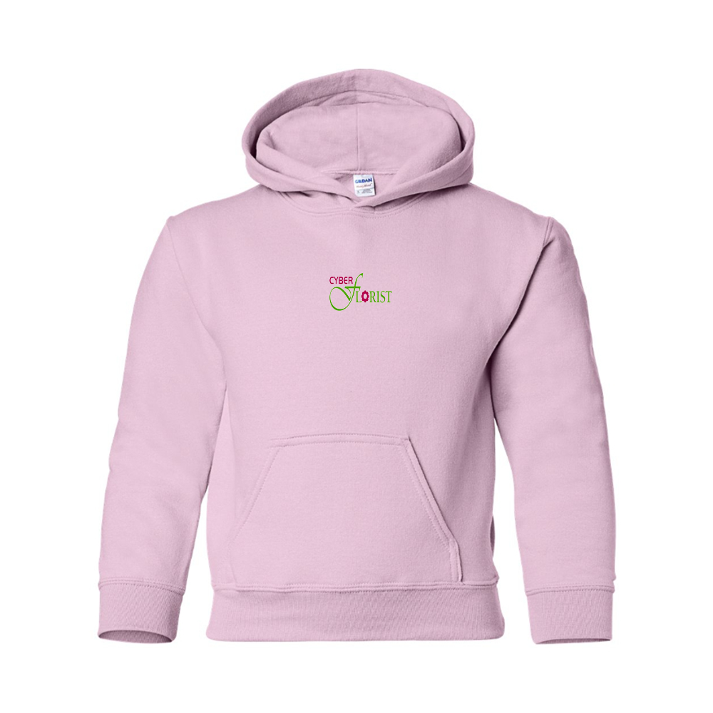 Youth Cyber Florist  Logo   Pullover Hoodie