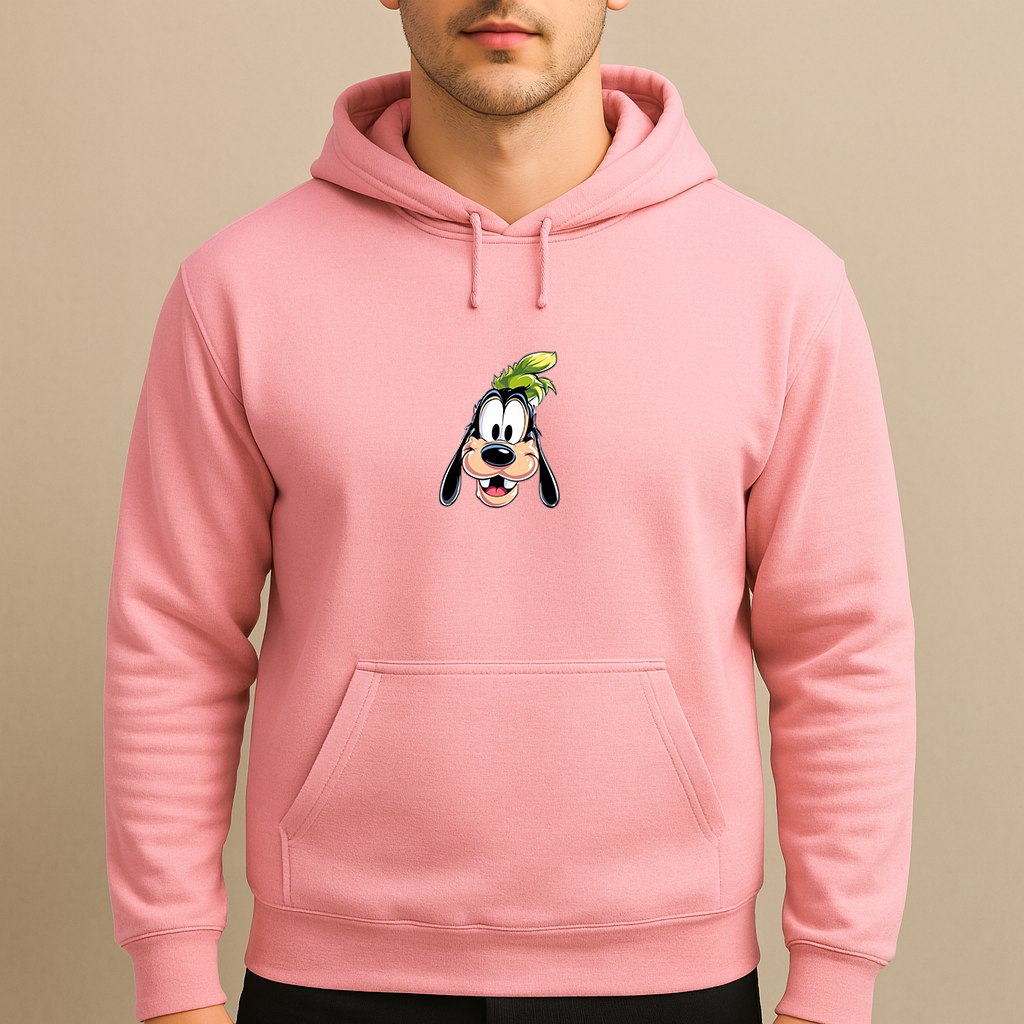 Men's Goofy Disney Smiley Face Pullover Hoodie