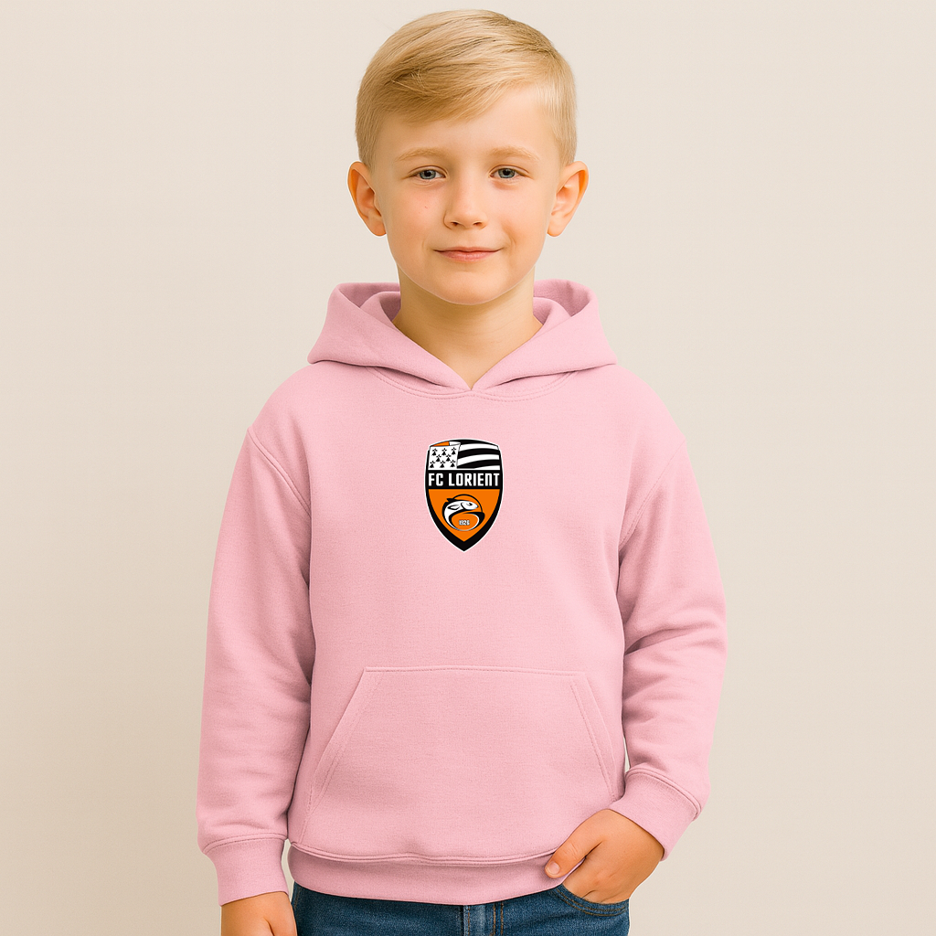 Youth FC Lorient Soccer Logo Pullover Hoodie