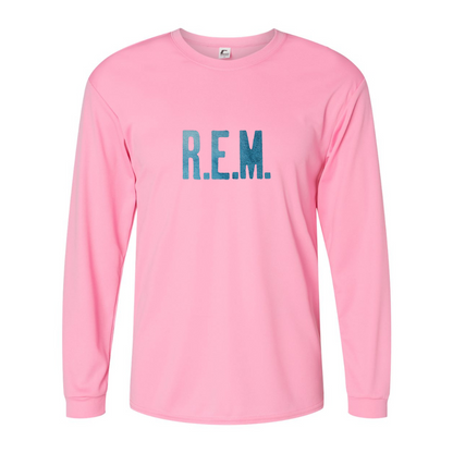 Men's R.E.M. Blue Performance Long Sleeve T-Shirt
