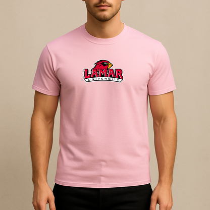 Men's Lamar Cardinals Logo Cotton T-Shirt