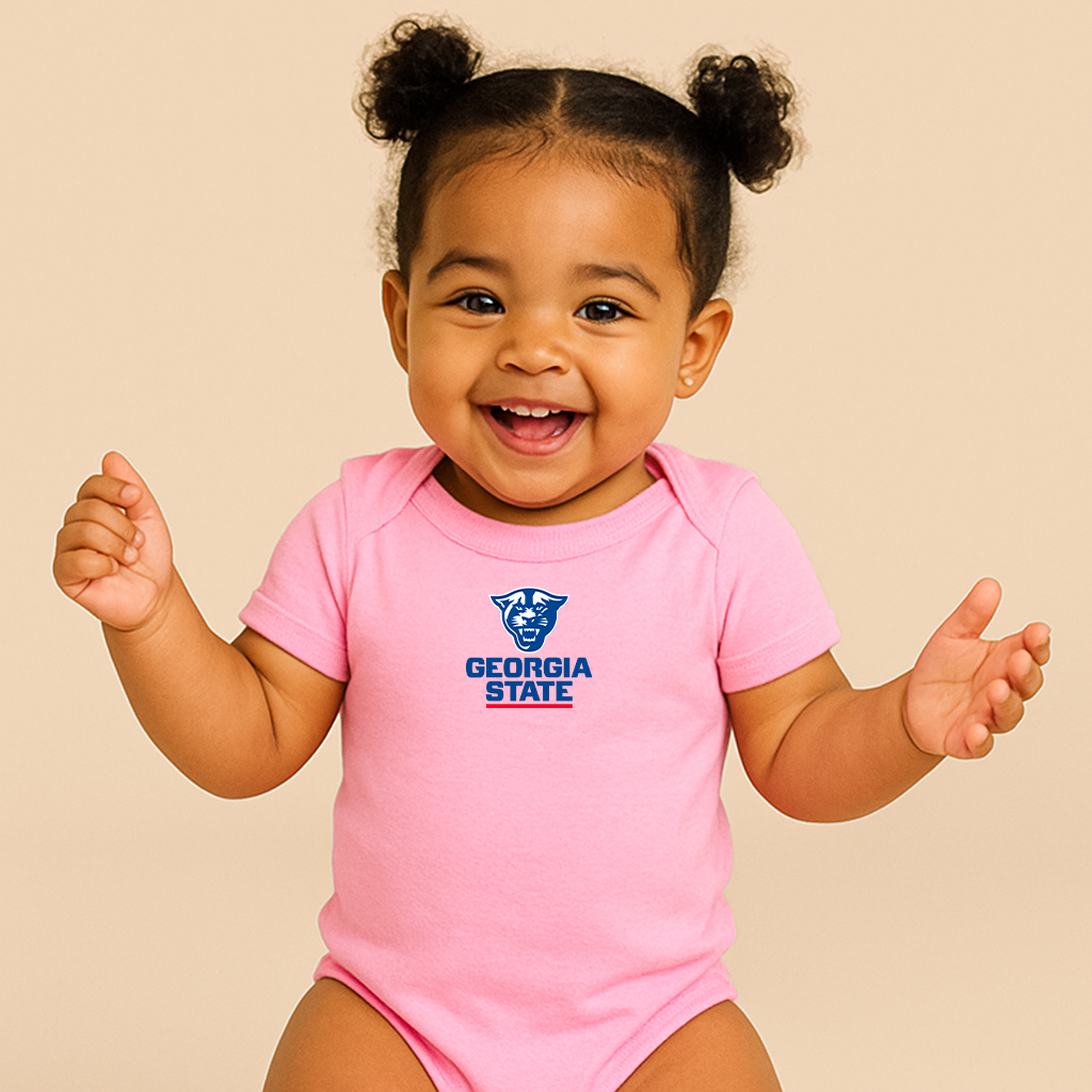 George Georgia State Panthers Logo Baby Romper Onesie