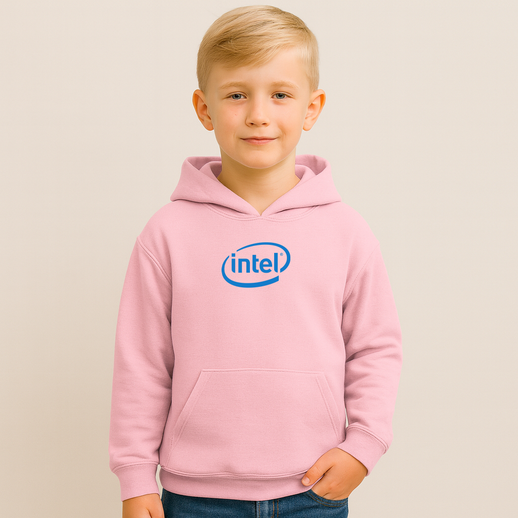 Youth Intel Logo Pullover Hoodie