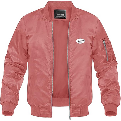 Men's Biscuter Logo Lightweight Bomber Jacket Windbreaker Softshell Varsity Jacket Coat