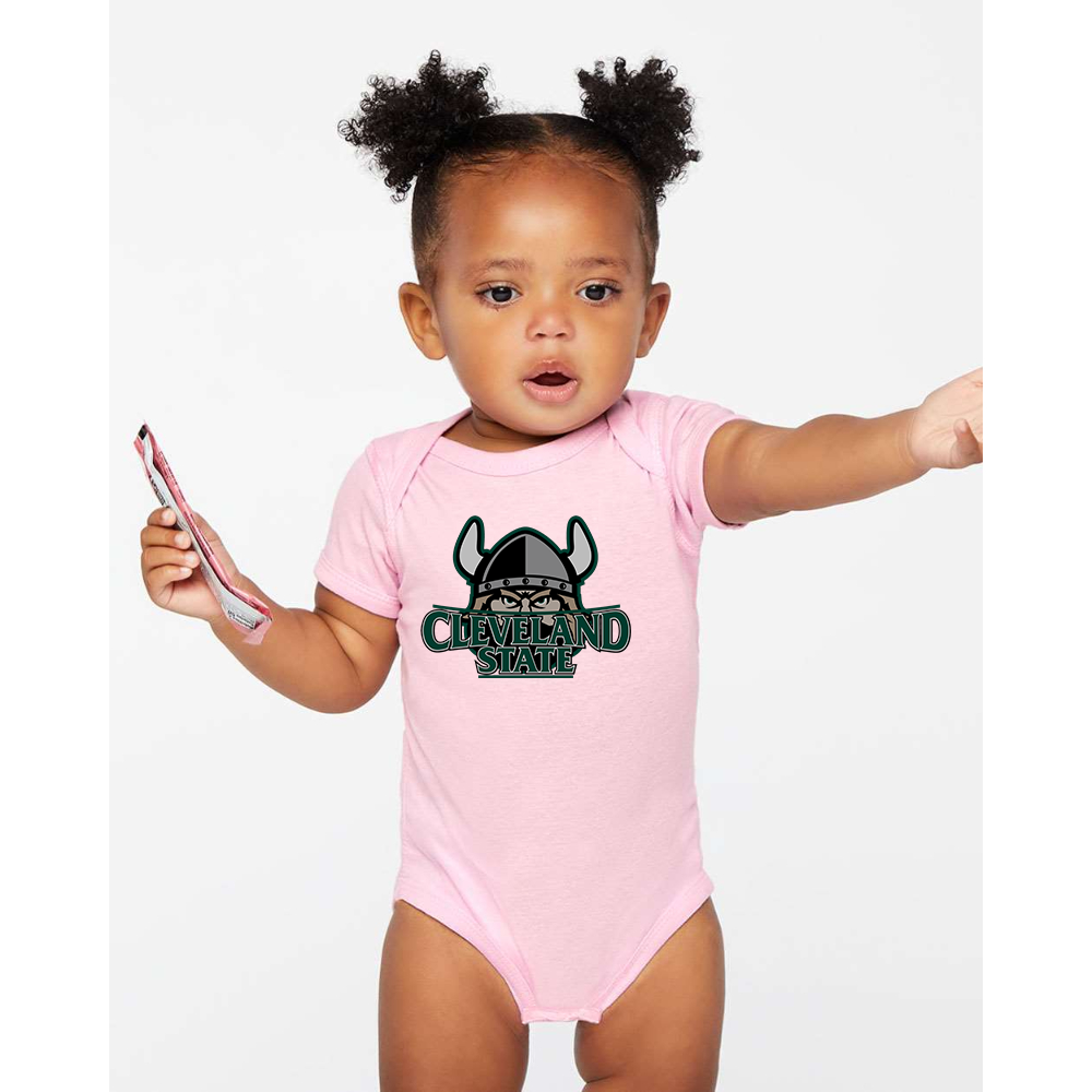 Cleveland State Vikings  Rabbit Skins Infant Baby Rib Bodysuit