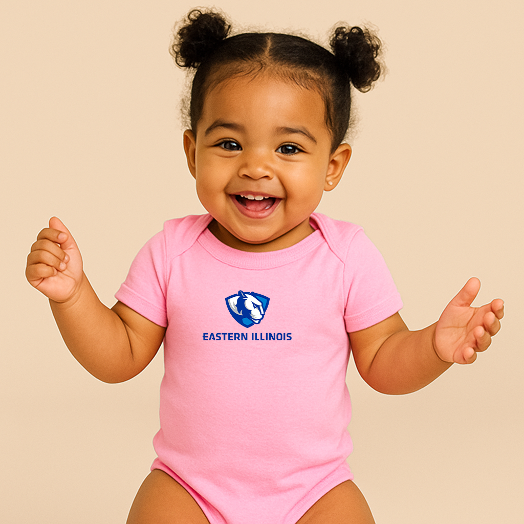 Eastern Illinois Panthers Logo Baby Romper Onesie