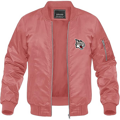 Men's Davidson Wildcats Lightweight Bomber Jacket Windbreaker Softshell Varsity Jacket Coat