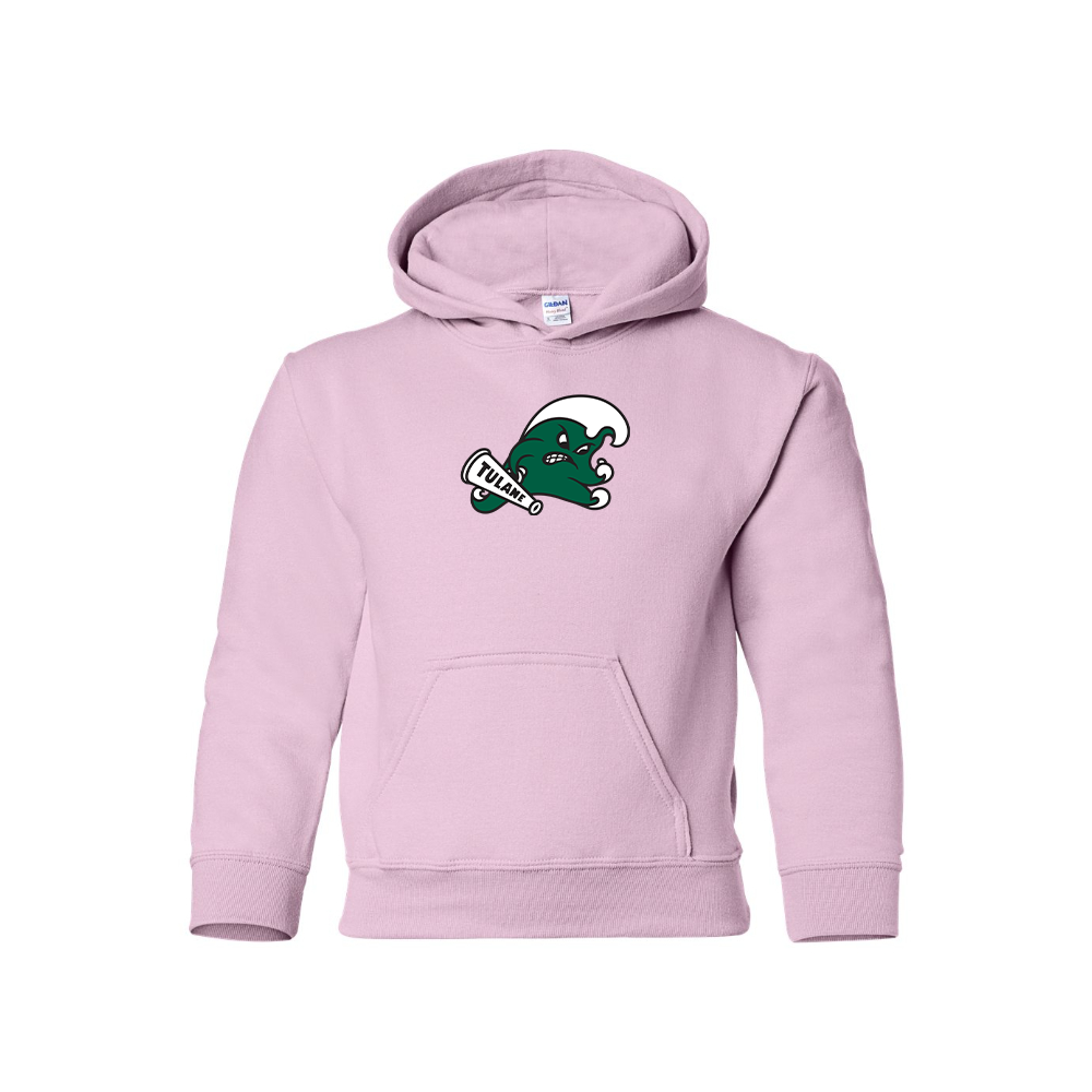 Youth Tulane Green Wave Logo  Pullover Hoodie