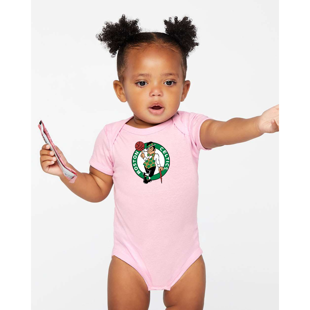 Boston Celtics Logo Rabbit Skins Infant Baby Rib Bodysuit