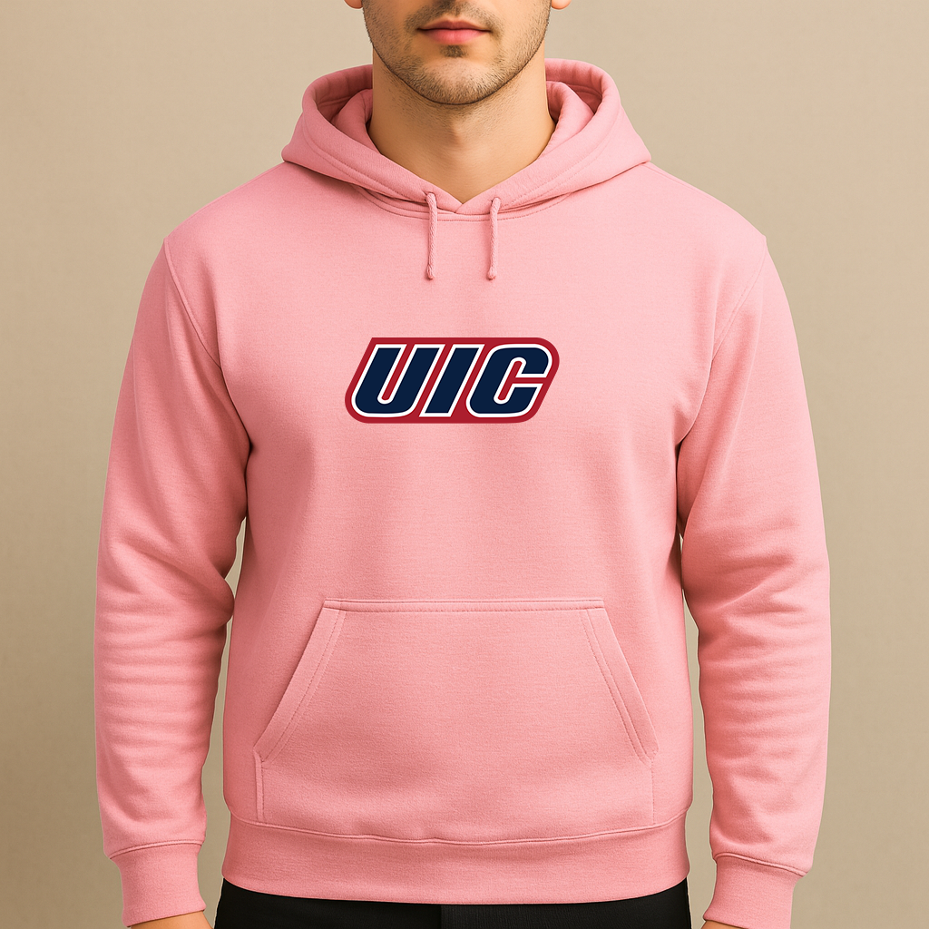 Men's Illinois Chicago Flames Logo Pullover Hoodie