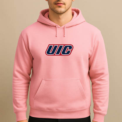 Men's Illinois Chicago Flames Logo Pullover Hoodie