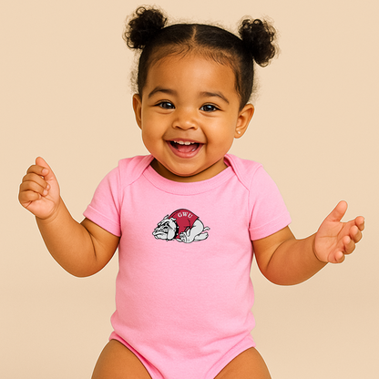 Gardner Webb Bulldogs Logo Baby Romper Onesie
