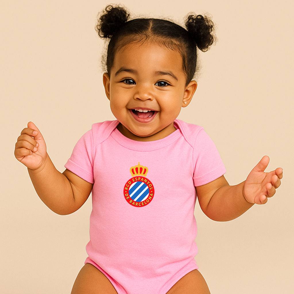 Espanyol Soccer Logo Baby Romper Onesie